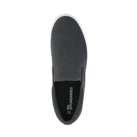 Men's No Boundaries Clinton Slip On Sneaker Size 11M, Black/White - Picture 4 of 5